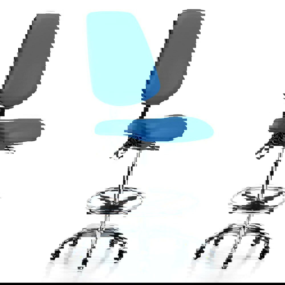 Task Chair: ESD Vinyl, Blue